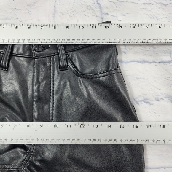 Abercrombie Fitch WOMENS 25 Ultra High Rise 90s Relaxed Jeans Faux Leather Pants - Picture 5 of 12